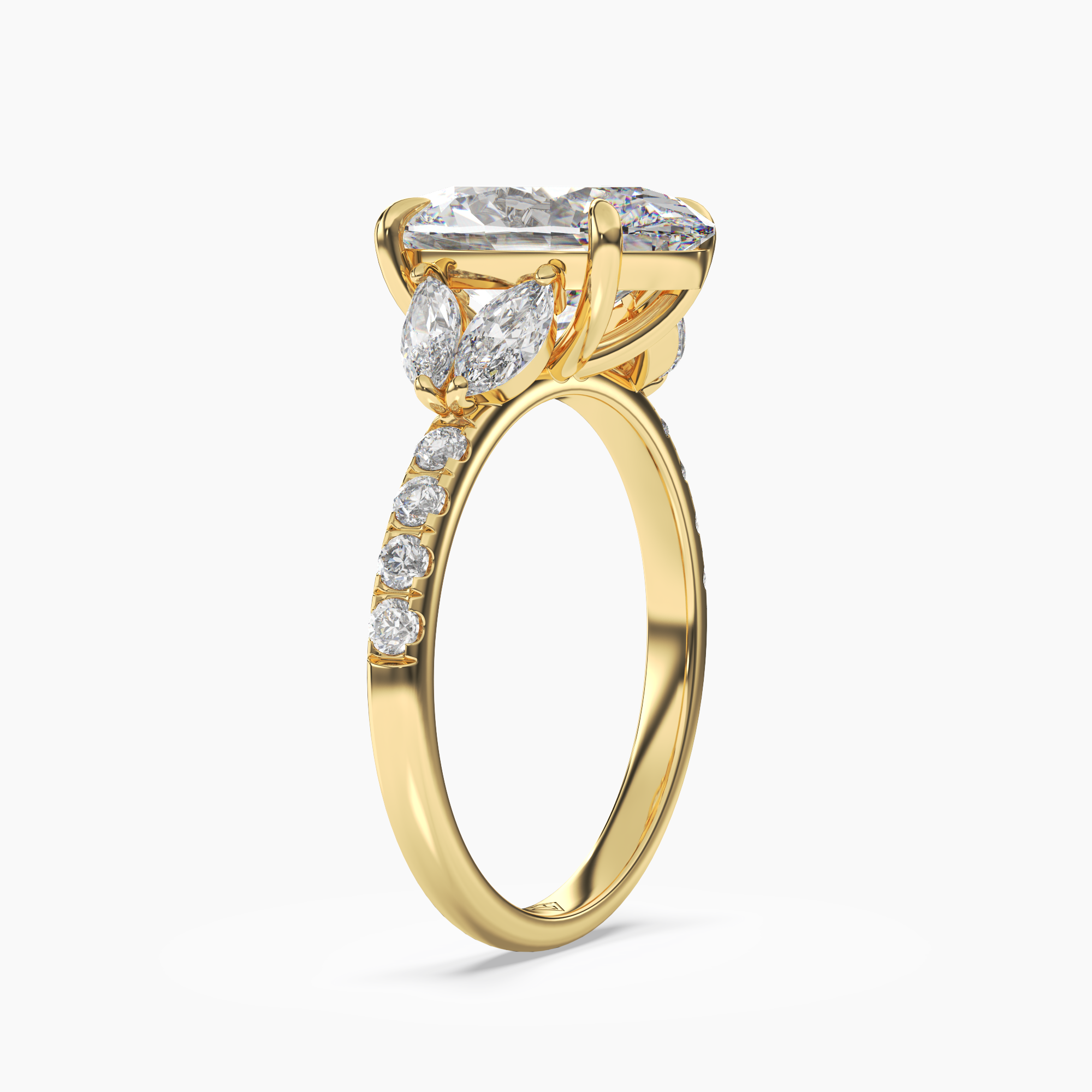 Mirage Oval 2.5 Carat Lab Grown Diamond Engagement Ring in 14K Rose Gold