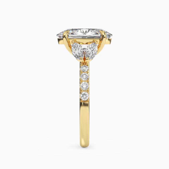 Mirage Oval 1.5 Carat Lab Grown Diamond Engagement Ring in 18K Rose Gold