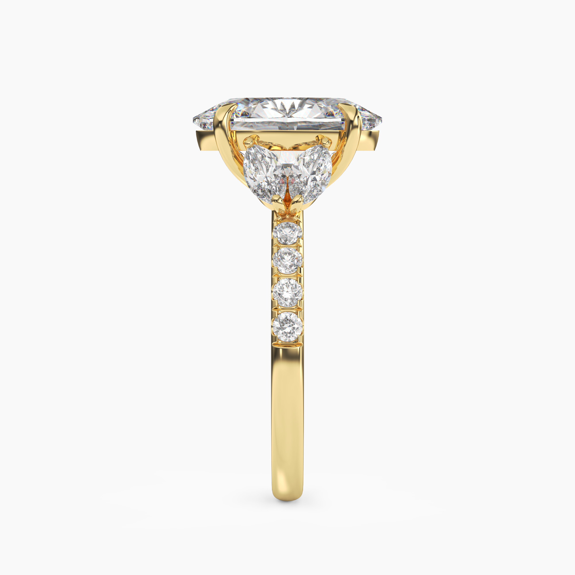 Mirage Oval 1.5 Carat Lab Grown Diamond Engagement Ring in 14K White Gold