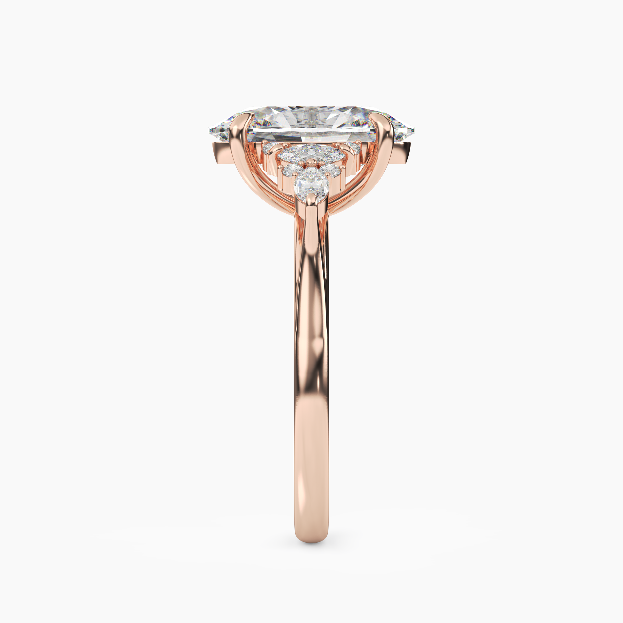 Snowflake Oval 2.5 Carat Lab Grown Diamond Engagement Ring in 14K Yellow Gold