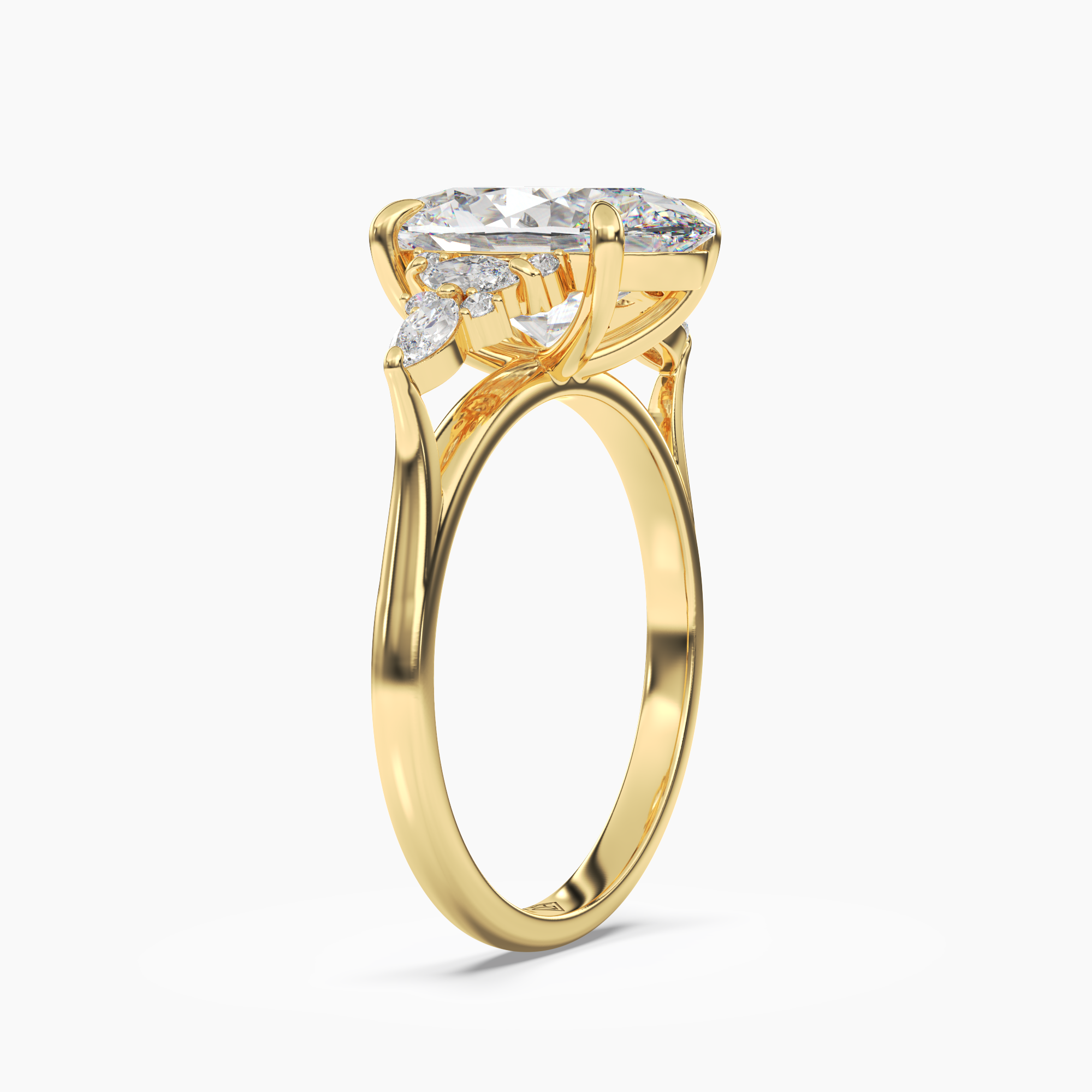 Snowflake Oval 2.5 Carat Lab Grown Diamond Engagement Ring in 14K White Gold