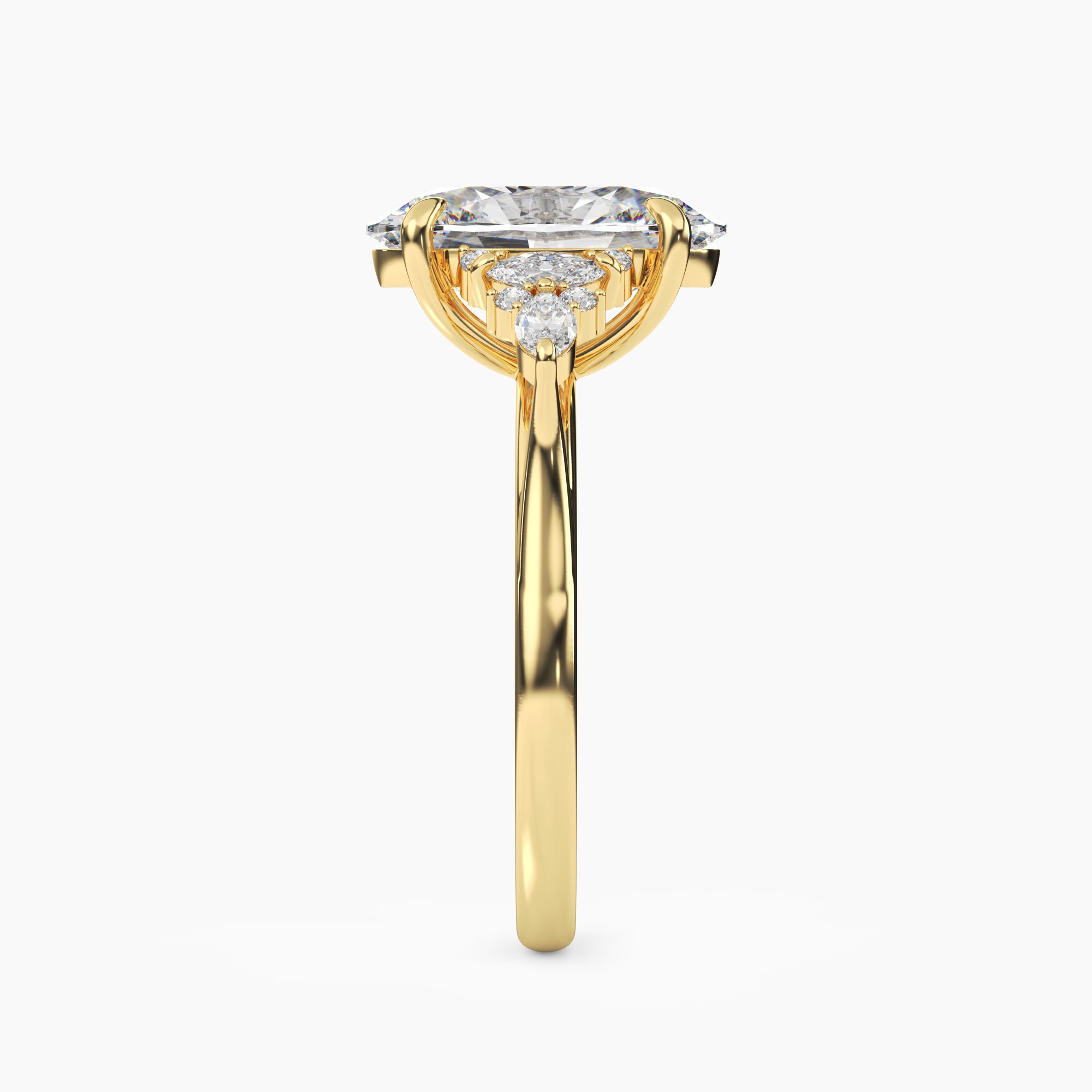 Snowflake Oval 1.5 Carat Lab Grown Diamond Engagement Ring in 14K Rose Gold