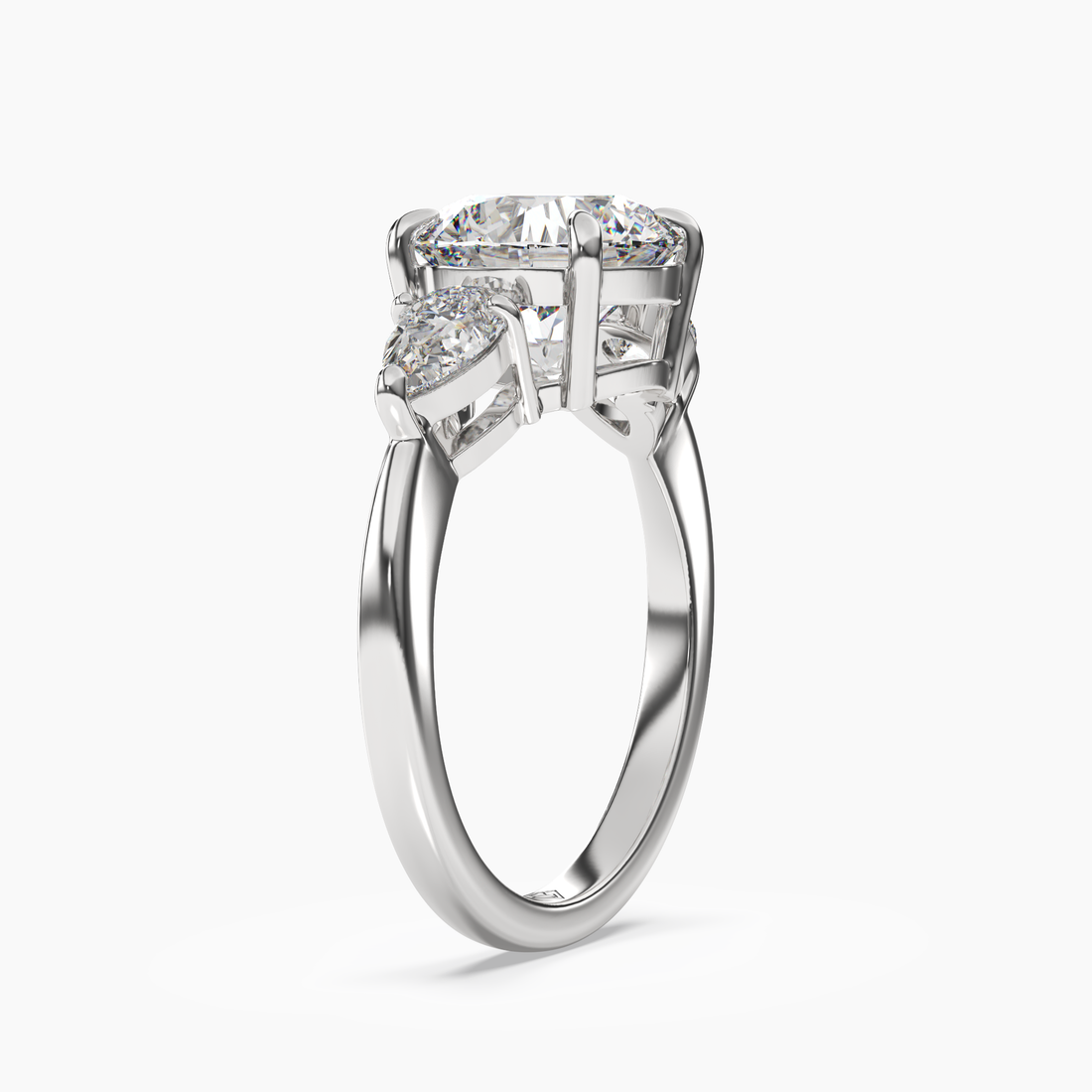 Caliope Round Three Stone 2 Carat Lab Grown Diamond Engagement Ring in 14K Rose Gold