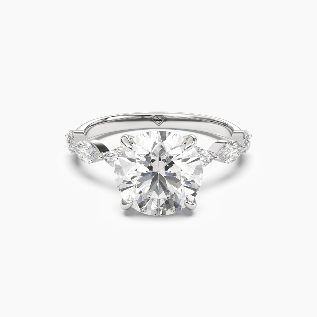 Rosemist Round Hidden Halo 1 Carat Lab Grown Diamond Engagement Ring in 18K Rose Gold