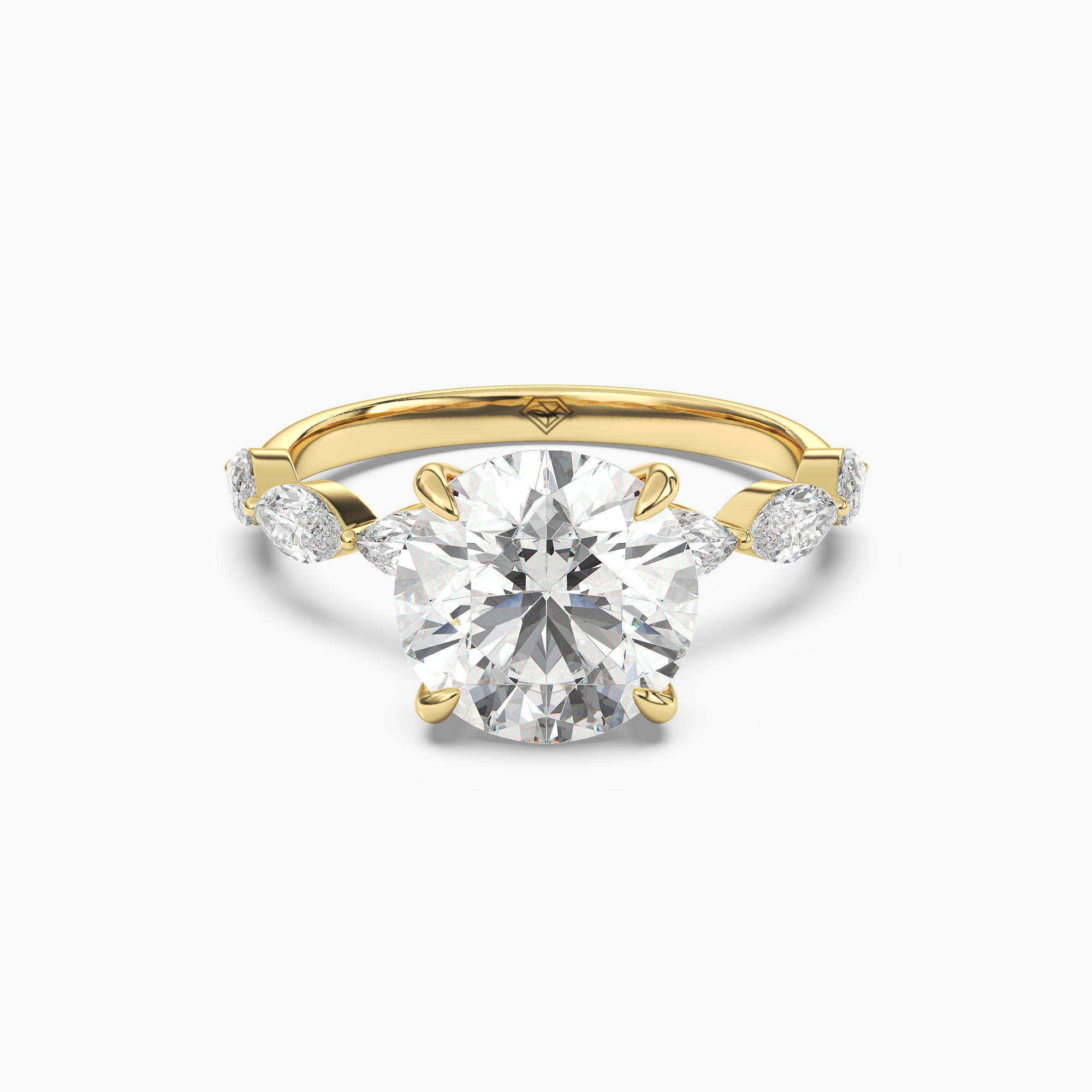 Rosemist Round Hidden Halo 1 Carat Lab Grown Diamond Engagement Ring in 14K Rose Gold