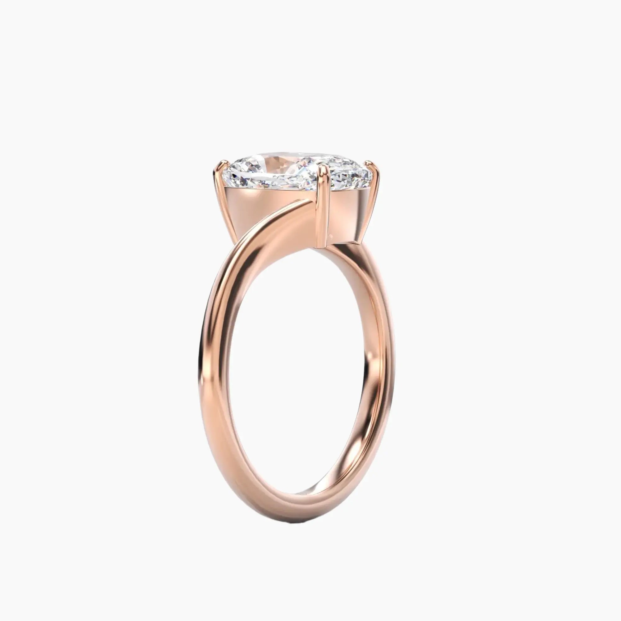 Whisper Cushion Unique Diamond Ring Setting in 14K Yellow Gold