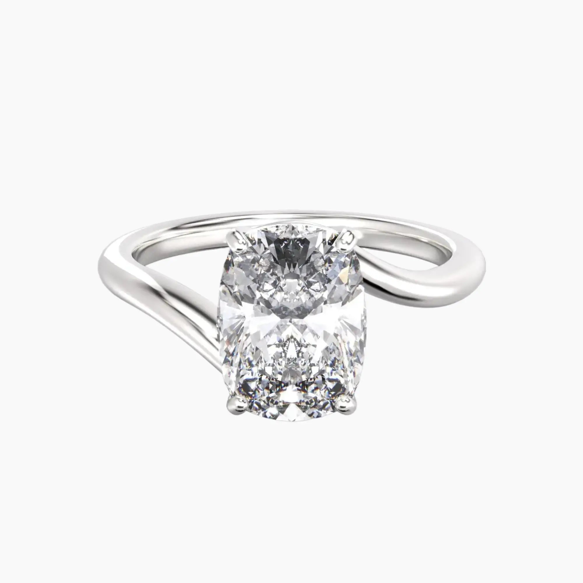 Whisper Cushion Unique 1.5 Carat Lab Grown Diamond Engagement Ring in 14K Rose Gold