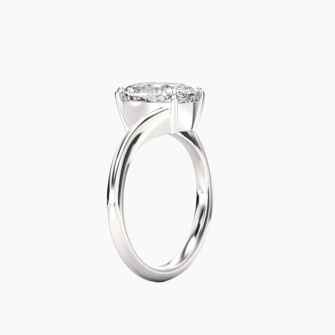 Whisper Cushion Unique 1.5 Carat Lab Grown Diamond Engagement Ring in 14K White Gold