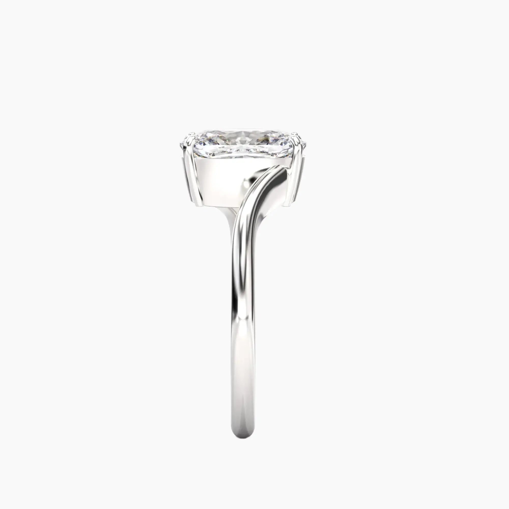 Whisper Cushion Unique Diamond Ring Setting in 18K Yellow Gold