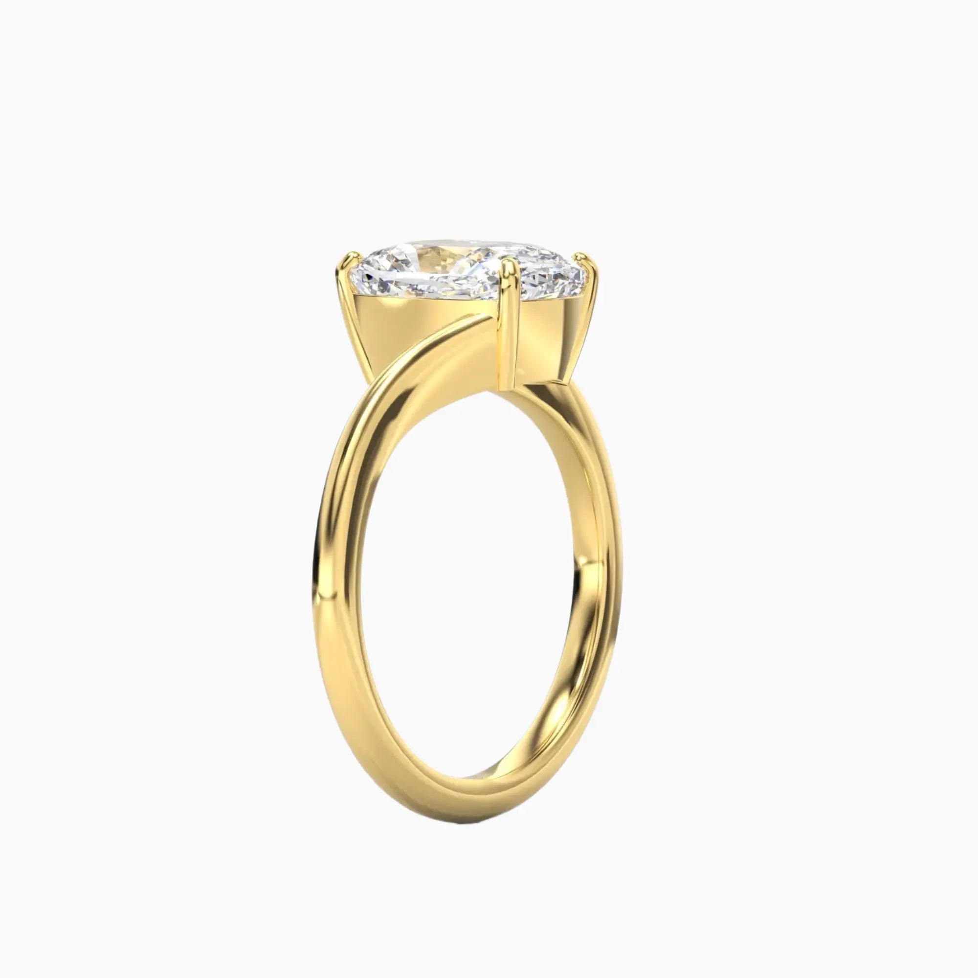 Whisper Cushion Unique 1 Carat Lab Grown Diamond Engagement Ring in 14K Rose Gold