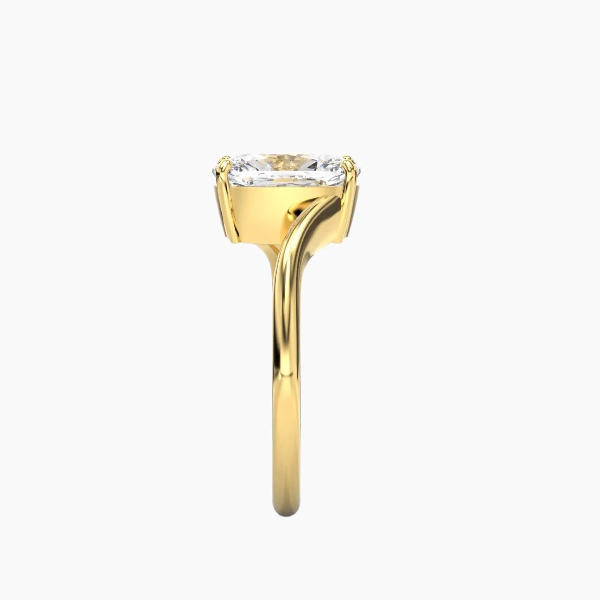 Whisper Cushion Unique 1.5 Carat Lab Grown Diamond Engagement Ring in 14K White Gold