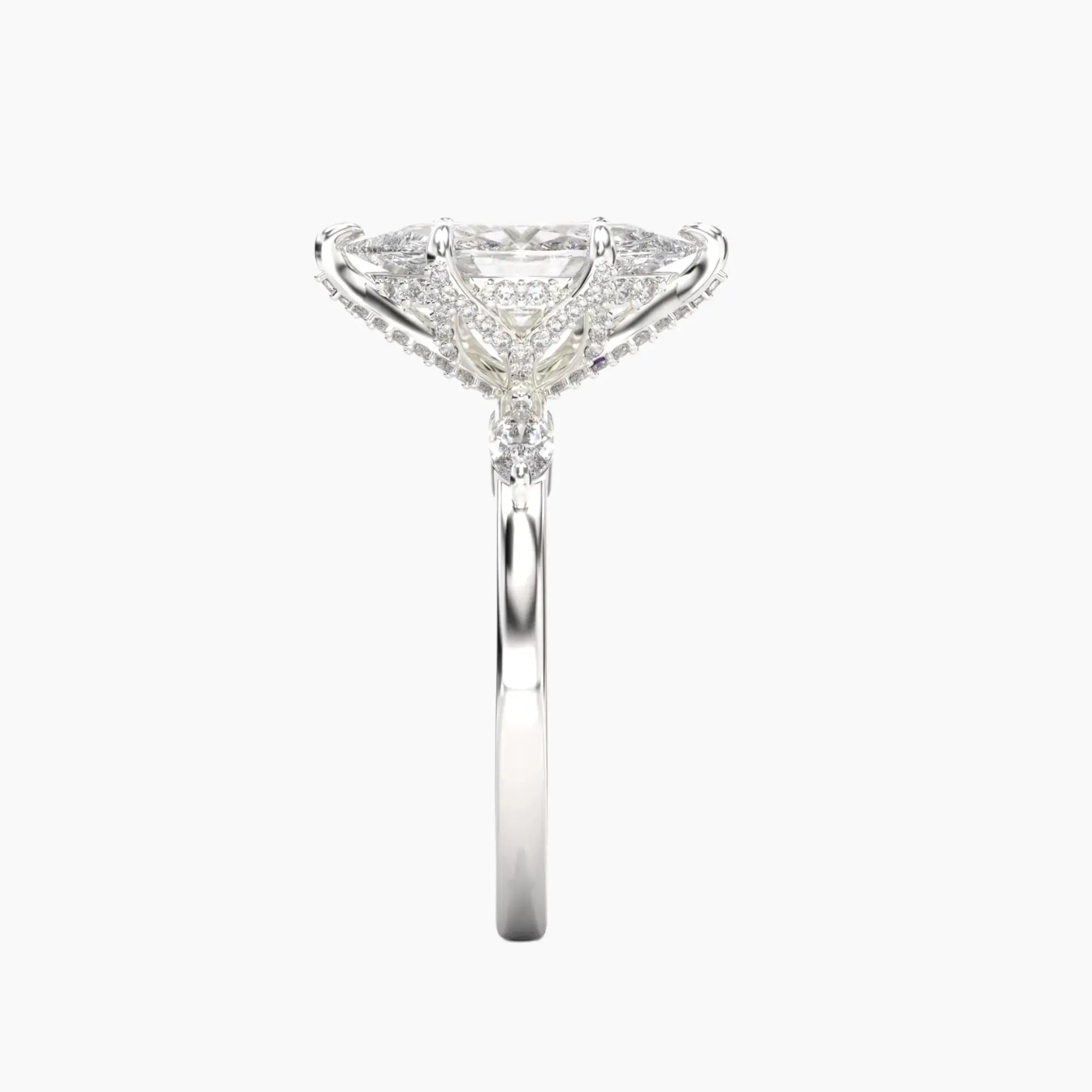 Auracle Marquise Hidden Halo 1 Carat Lab Grown Diamond Engagement Ring in 14K Rose Gold