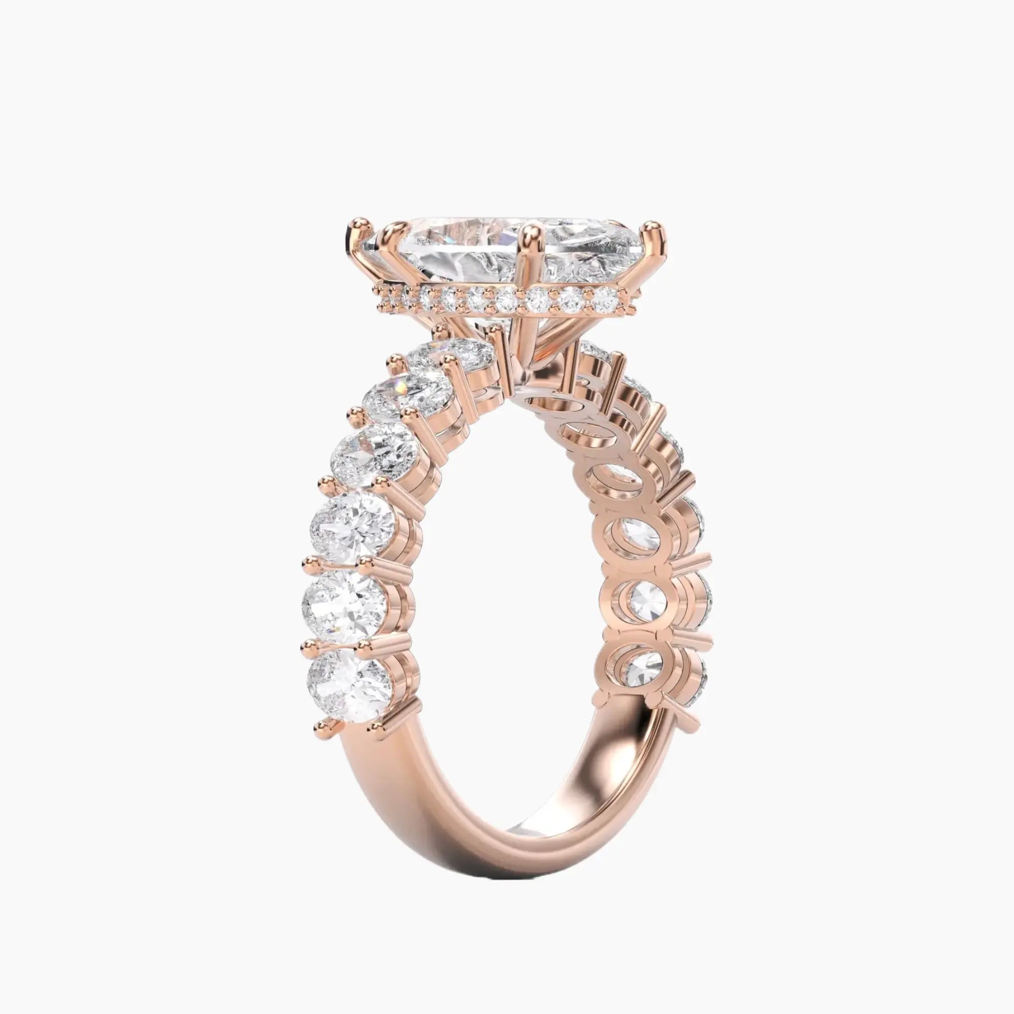 Celestia Marquise Hidden Halo 1.5 Carat Lab Grown Diamond Engagement Ring in 14K Yellow Gold