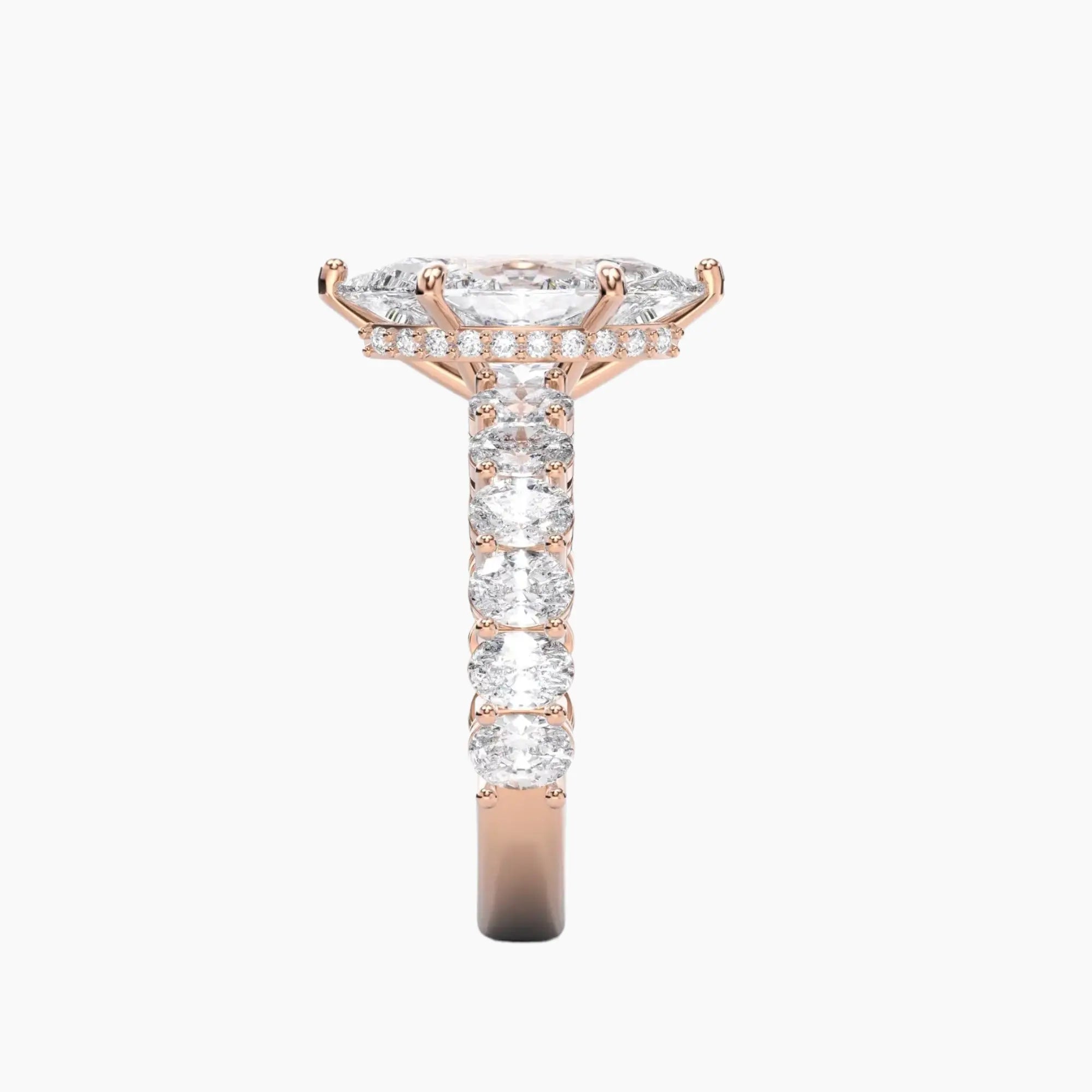 Celestia Marquise Hidden Halo 1.5 Carat Lab Grown Diamond Engagement Ring in 14K Yellow Gold