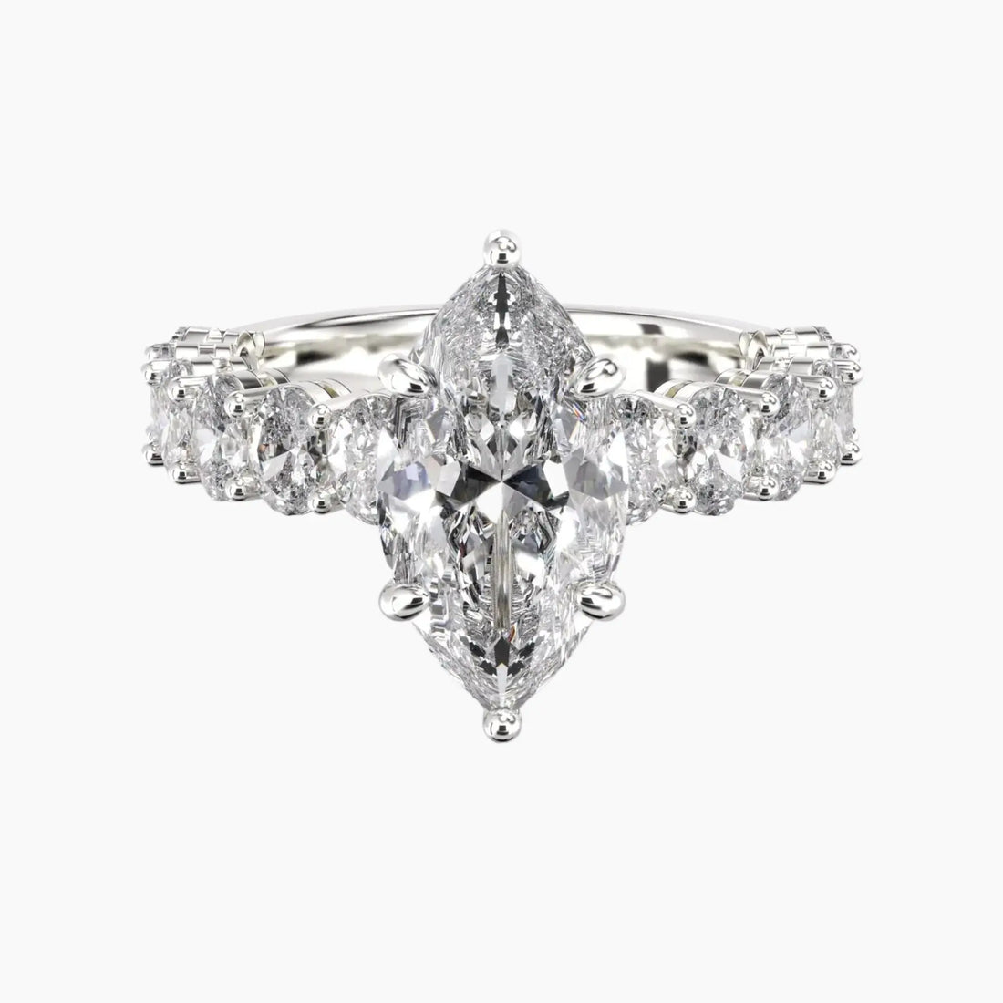 Celestia Marquise Hidden Halo 2 Carat Lab Grown Diamond Engagement Ring in 18K Yellow Gold