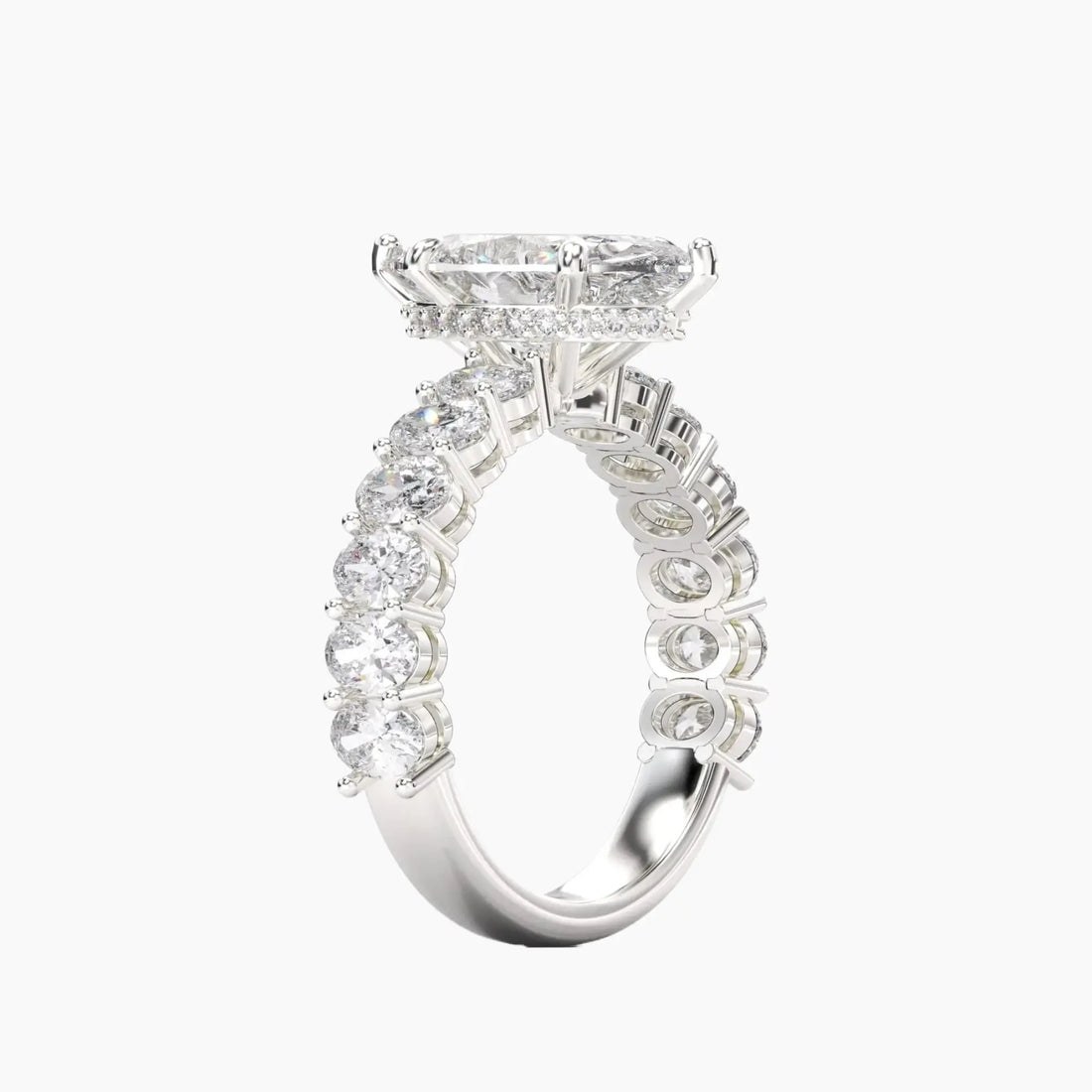 Celestia Marquise Hidden Halo 2 Carat Lab Grown Diamond Engagement Ring in 18K Rose Gold