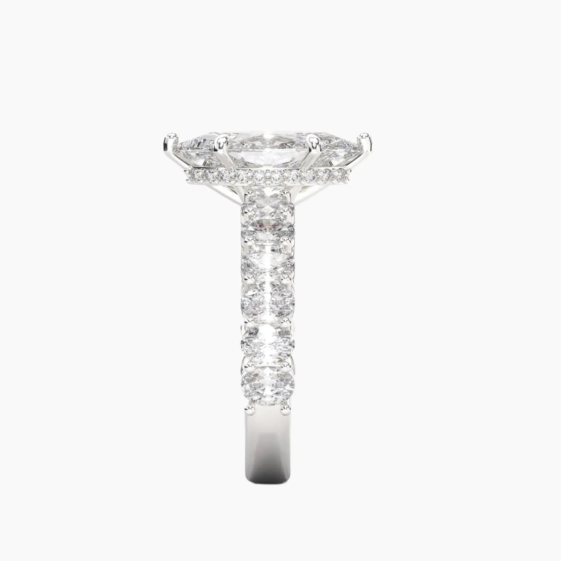 Celestia Marquise Hidden Halo 2 Carat Lab Grown Diamond Engagement Ring in 14K Rose Gold
