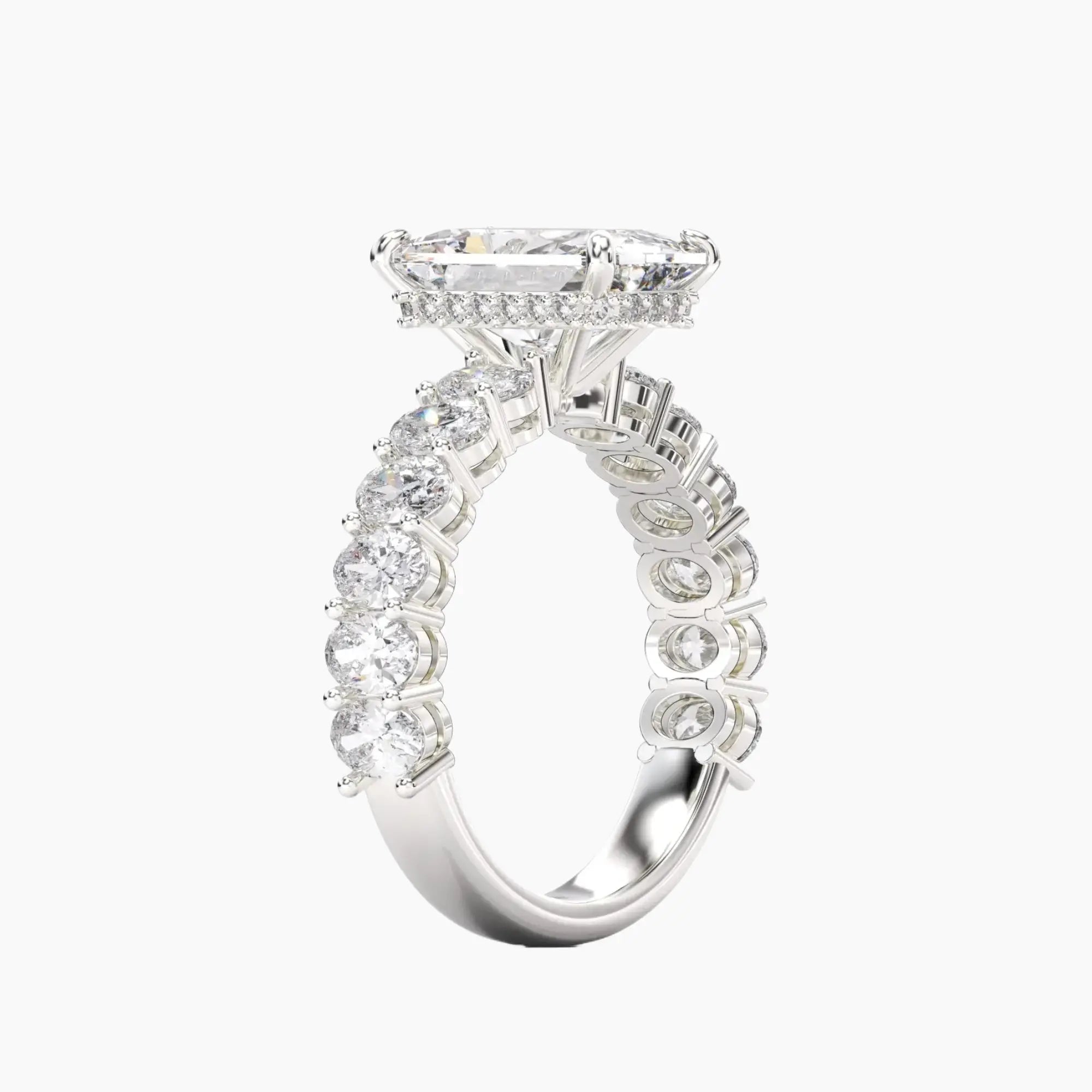 Celestia Radiant Hidden Halo 2 Carat Lab Grown Diamond Engagement Ring in 14K Yellow Gold