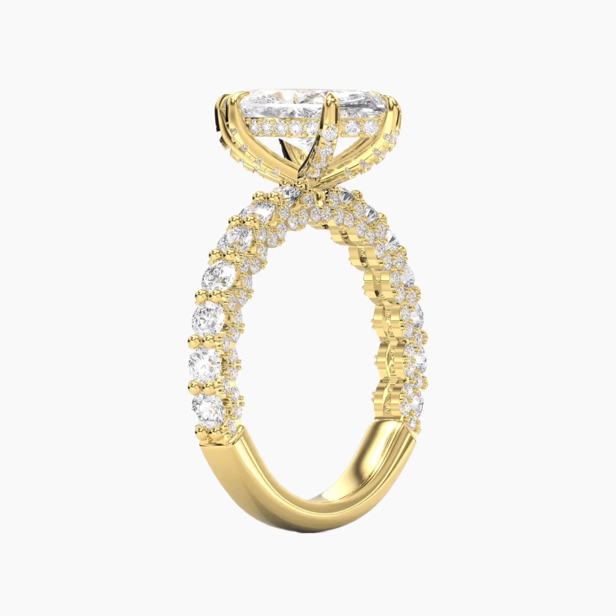 Lustre Marquise Hidden Halo 2.5 Carat Lab Grown Diamond Engagement Ring in 14K White Gold