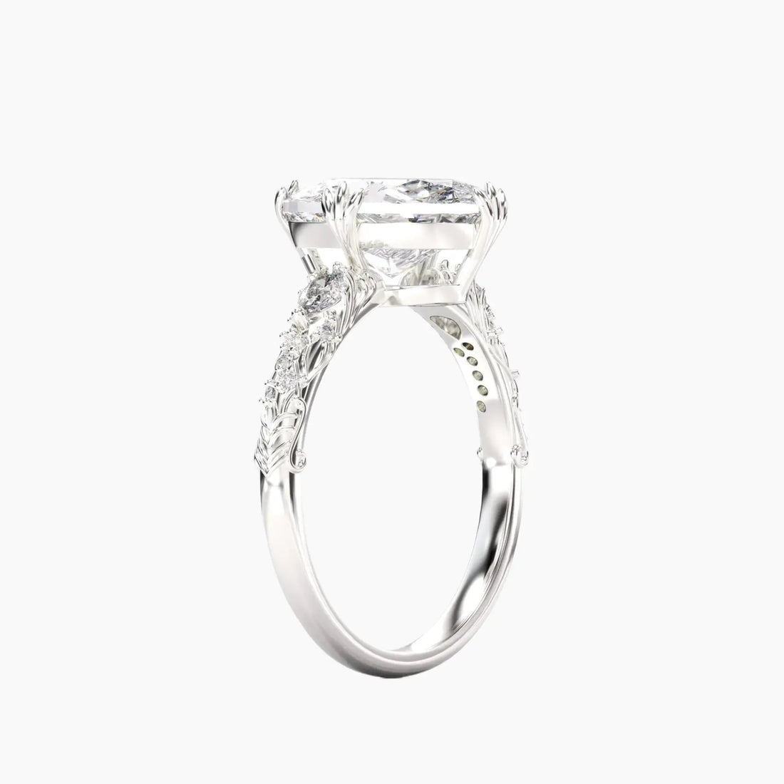 Velour Oval Unique 2 Carat Lab Grown Diamond Engagement Ring in 18K Rose Gold