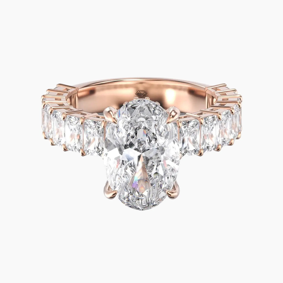 Petricor Oval Hidden Halo 1 Carat Lab Grown Diamond Engagement Ring in 18K Yellow Gold