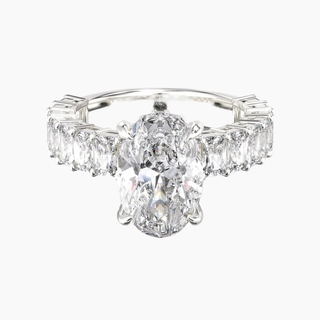 Petricor Oval Hidden Halo 1 Carat Lab Grown Diamond Engagement Ring in 18K Yellow Gold