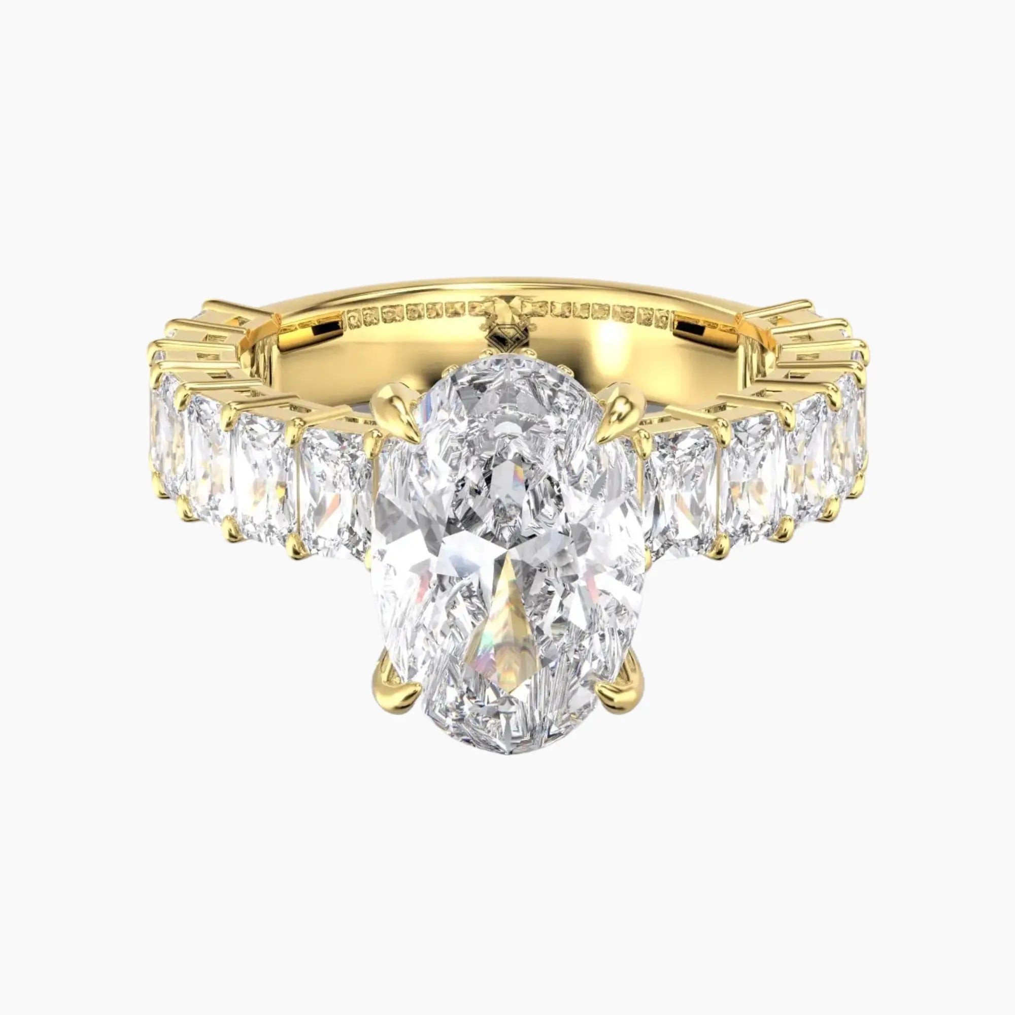 Petricor Oval Hidden Halo 1.5 Carat Lab Grown Diamond Engagement Ring in 18K Rose Gold