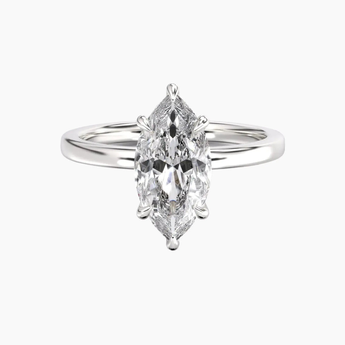 Beryl Marquise Hidden Halo 2.5 Carat Lab Grown Diamond Engagement Ring in 14K Yellow Gold