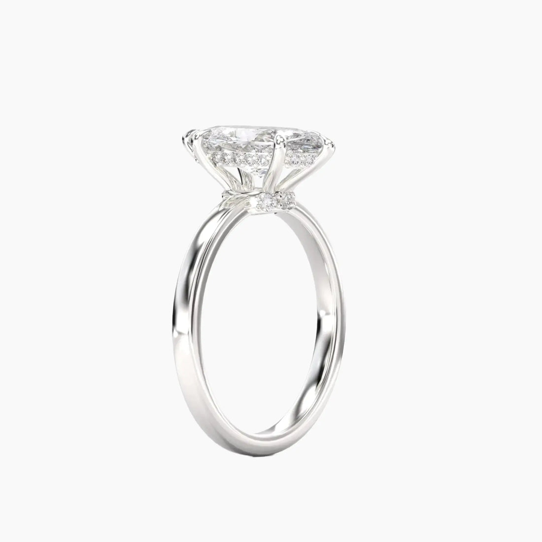 Beryl Marquise Hidden Halo 2.5 Carat Lab Grown Diamond Engagement Ring in 18K Yellow Gold